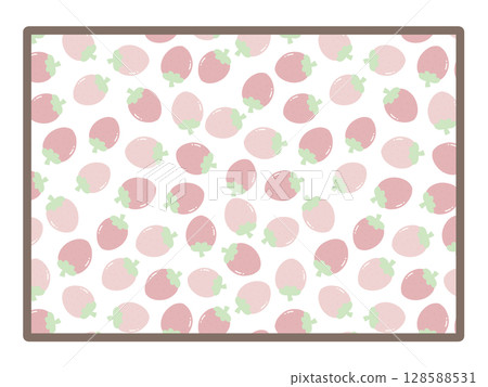 Strawberry square frame 128588531