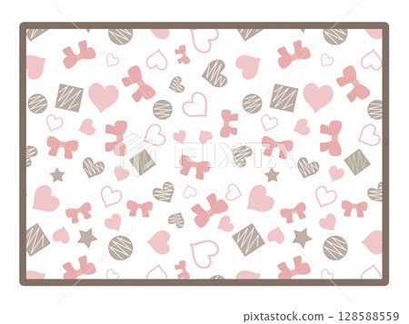 Valentine's Day square frame Valentine's Day square frame 128588559