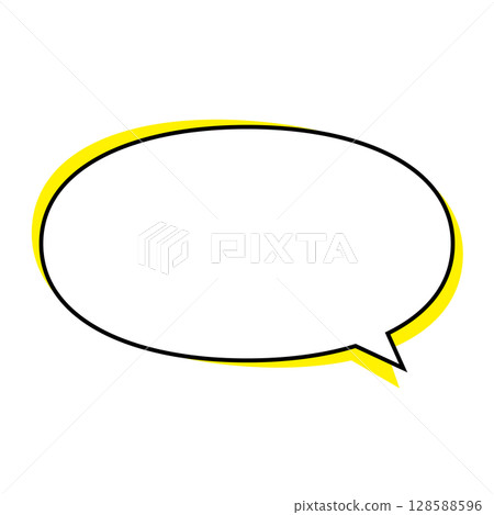 簡單的語音氣泡圖，水平，橢圓形 128588596