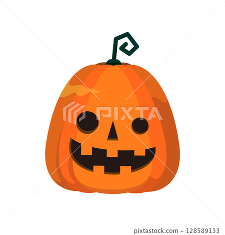 Pop and cute Jack-o'-lantern illustration 128589133