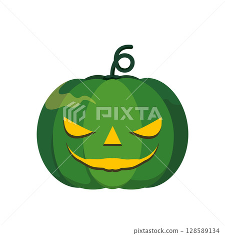 令人毛骨悚然的綠色南瓜燈插圖 令人毛骨悚然的綠色南瓜燈插圖 128589134