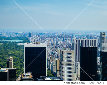 Manhattan Skyline View in New York USA Manhattan Skyline View in New York USA 128589211