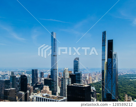 Manhattan Skyline View in New York USA Manhattan Skyline View in New York USA 128589212