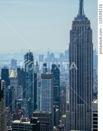Manhattan Skyline View in New York USA Manhattan Skyline View in New York USA 128589218