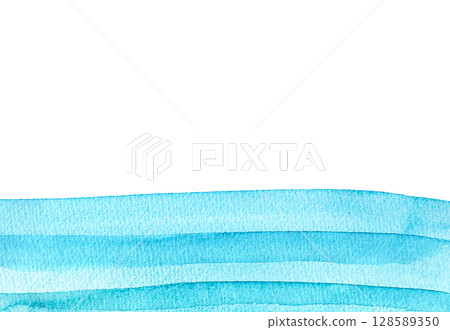 Beautiful overlapping waves of watercolor background material 128589350