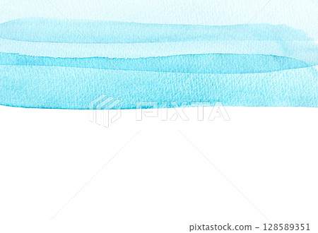 Beautiful overlapping waves of watercolor background material 128589351
