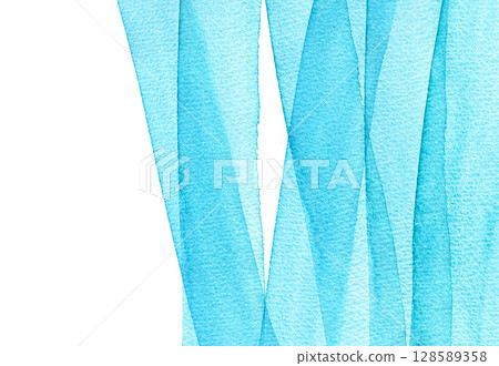 Beautiful overlapping waves of watercolor background material Beautiful overlapping waves of watercolor background material 128589358