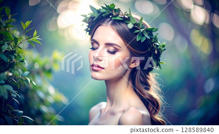 戴著桂冠的幻想美女 1 戴著桂冠的幻想美女 1 128589840