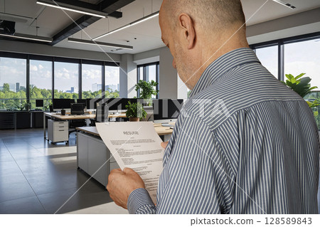 A man reading a resume A man reading a resume 128589843
