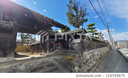 Wooden Japanese house Wooden Japanese house 128589875