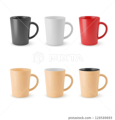 Set of Empty Cups 128589893