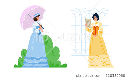 fashion victorian woman vector 128589968