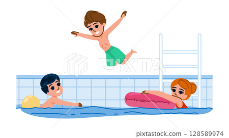 fun swimming hobby kid vector 128589974