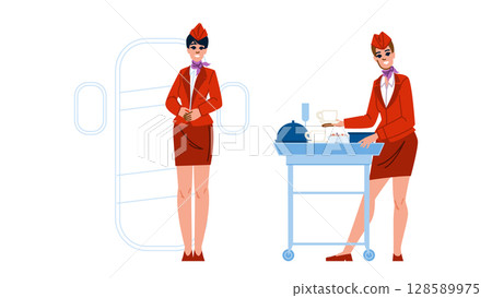 crew stewardess woman vector 128589975