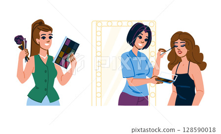 glamour makeup artist woman vector 128590018