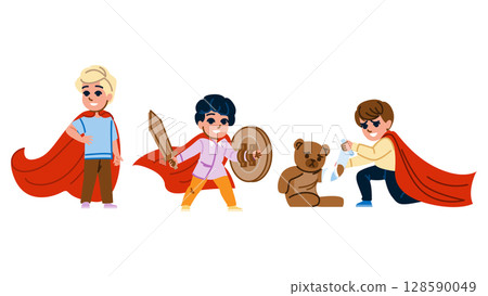 courage kid boy hero vector 128590049