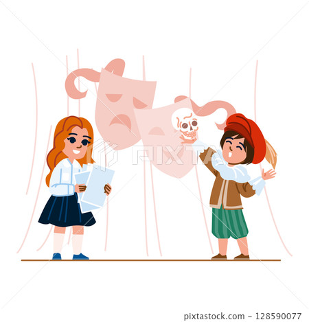 script drama theater school education vector script drama theater school education vector 128590077