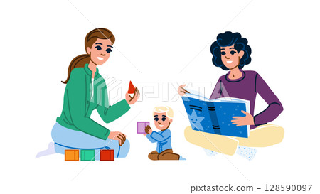 guardian babysitter woman vector 128590097
