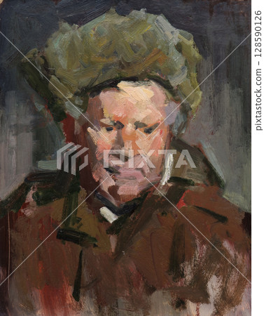 oil painting, portrait, handmade drawing oil painting, portrait, handmade drawing 128590126