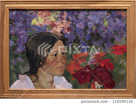 oil painting, portrait, handmade drawing oil painting, portrait, handmade drawing 128590138