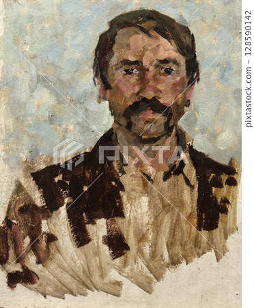oil painting, portrait, handmade drawing 128590142