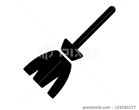 Witch broom icon monochrome 128590177