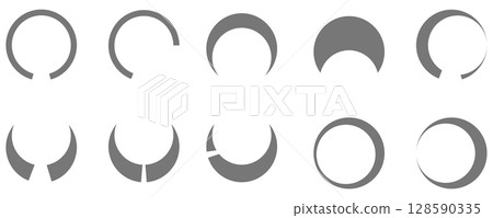 Filled infographic circle icons 128590335