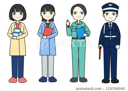 Male and female medical staff 128590840