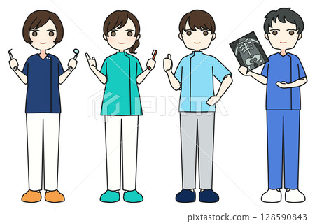 醫護人員男女各4人 醫護人員男女各4人 128590843