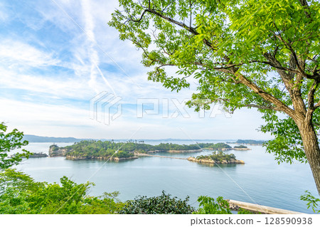 四大名景：多聞山美景（七浜町） 松島四大名景：松島諸島 128590938