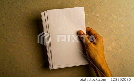 手拿著白皮書 1 128592080