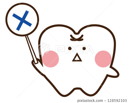 Tooth with a badge 128592103