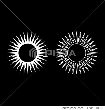 Jesuit symbol Christian concept sign set icon white color vector illustration image solid fill outline contour line thin flat style Jesuit symbol Christian concept sign set icon white color vector illustration image solid fill outline contour line thin flat style 128594040