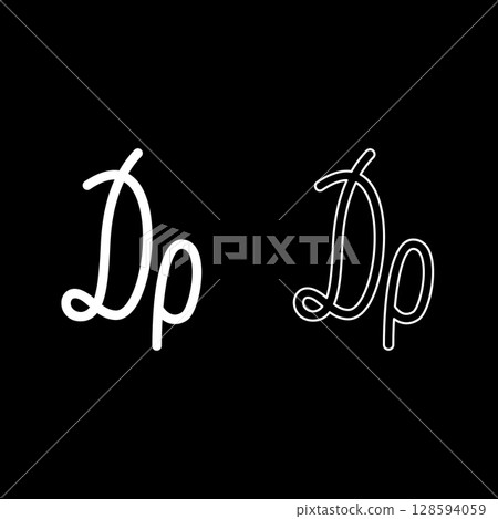 Symbol or sign of Drachma currency money set icon white color vector illustration image solid fill outline contour line thin flat style Symbol or sign of Drachma currency money set icon white color vector illustration image solid fill outline contour line thin flat style 128594059