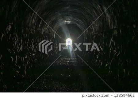 light entering the tunnel light entering the tunnel 128594662