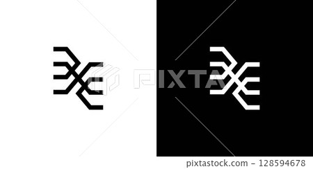 Modern and unique letter BE initials logo design Modern and unique letter BE initials logo design 128594678