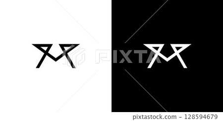 Modern and Unique letter M initials logo design Modern and Unique letter M initials logo design 128594679