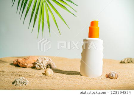 Sunscreen spf spray bottle Sunscreen spf spray bottle 128594834