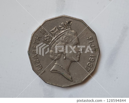 Fiji Fifty Cent Coin Queen Elizabeth II 128594844
