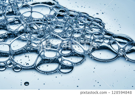 Beautiful bubbly texture of gel cosmetics. 128594848