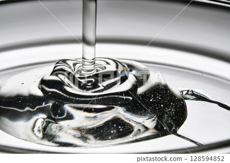 Cosmetic gel or jelly for ultrasound. The texture. 128594852