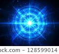 藍光魔法陣背景 128599014