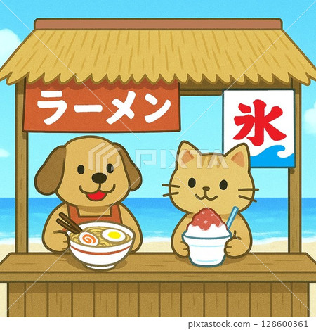 海濱別墅裡的動物 128600361