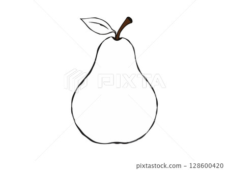 Watercolor vector illustration of a pear. Watercolor vector illustration of a pear. 128600420