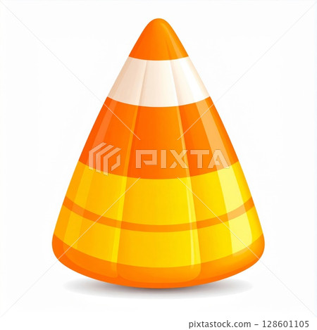 Orange Yellow White Striped Candy Corn Cone 128601105