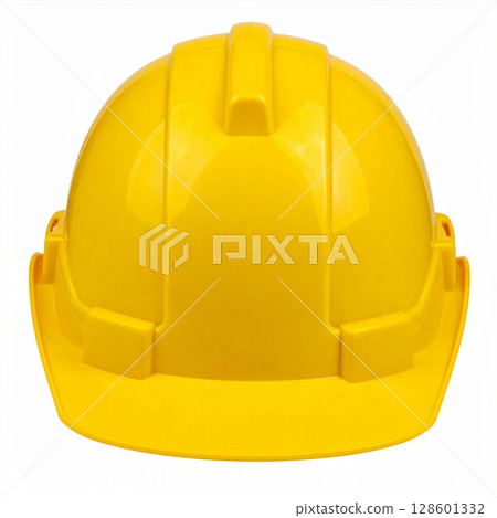 Yellow Hard Hat Safety Helmet for Construction Work Yellow Hard Hat Safety Helmet for Construction Work 128601332