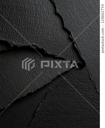Black rough paper texture, close view paper pattern background 128602754
