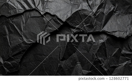 Black rough paper texture, close view paper pattern background 128602771