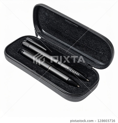 Black Pen Set in Sleek Case 128603716
