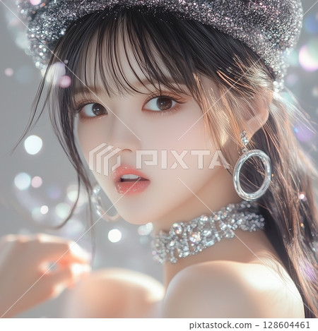 Fashion portrait of young woman Fashion portrait of young woman 128604461